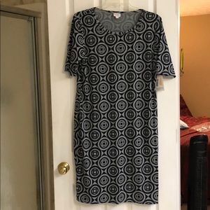 LuLaRoe Julia dress 3x NWT black/gray